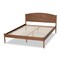 Baxton Studio Leanora Mid-Century Ash Walnut Finished Full Size Wood Platform Bed 159-9845 - alternate 9